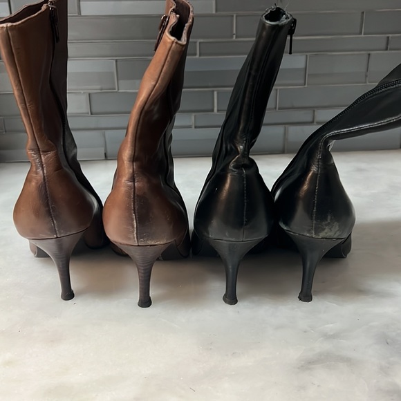 2 for 1..Pointed toe boots. Good condition. Wear shown on toes. - Picture 4 of 6